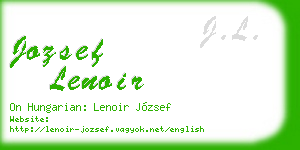 jozsef lenoir business card
